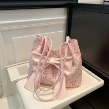 Sac cabas en toile à nœud papillon pour femme, noir, idéal pour la Saint-Valentin
