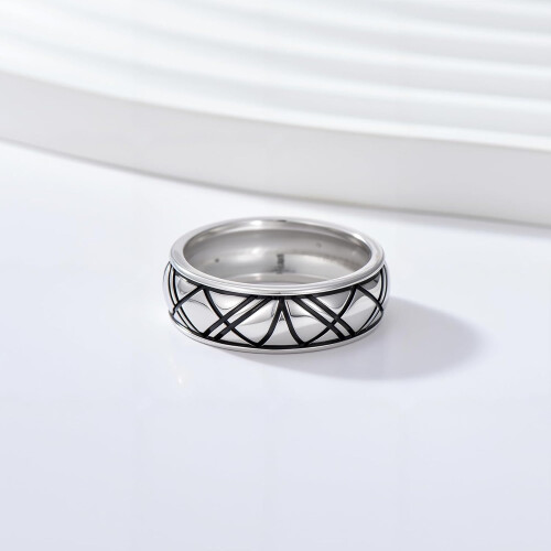 Men's 925 Sterling Silver Wedding Ring Size 8-13 1