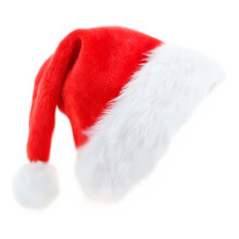 Weihnachtsmannmütze für Erwachsene und Jugendliche, Samtpelz-Partymütze