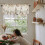 Fall Valance White Pumpkins Maple Leaves Vintage Autumn 5