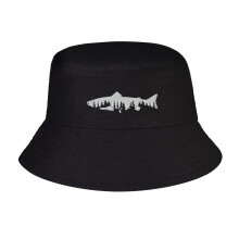 Sonnenhut mit Forellen-, Baum- und Bergmotiv, Unisex