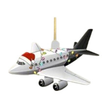 Décorations de Noël en acrylique représentant des avions (6 pièces)