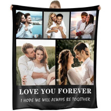 Personalisierte Fotodecke aus Flanell – 6-Bilder-Collage