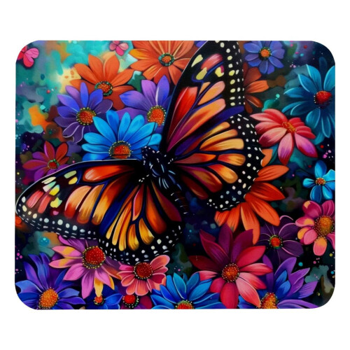 Ποντίκι Butterfly Flower 21x25cm με αντιολισθητική βάση από καουτσούκ