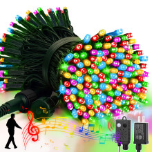 Guirlande lumineuse de Noël miniature, 100 LED, fil vert, 10 m