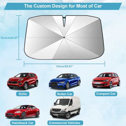 Car Windshield Sun Shade Foldable Front Window Cover 1