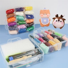 36 Farben Filzwolle Nadelset mit Werkzeugen Komplettes DIY Filzstoff-Set für Handgefertigte Bastelarbeiten und Modelliermaterialien