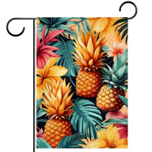 Drapeau de jardin à motif de fleurs d'ananas, 30 x 45 cm, double face