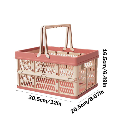 Portable folding picnic basket plastic storage container 1 2