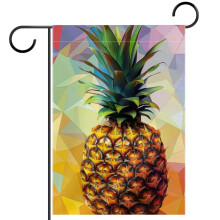 Drapeau de jardin géométrique ananas double face 28 x 40 pouces