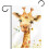 Drapeau de jardin aquarelle girafe et fleurs double face 12x18 1
