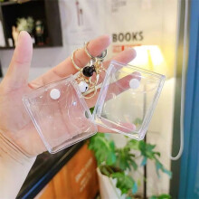 Διαφανής τσάντα μπρελόκ PVC με σχέδιο κούκλας κινουμένων σχεδίων για