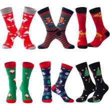 Men's Funny Christmas Socks Colorful Patterned Crew Socks 6