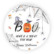 Halloween Gift Tags Kraft Paper BOO Pumpkin Ghost Bat Witch