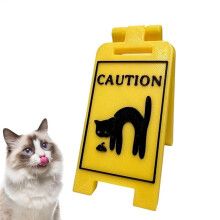Señal de Advertencia de Vómito de Gato, Señal Impermeable, Lindo Eslogan Decorativo, Decoración de Patio y Escritorio