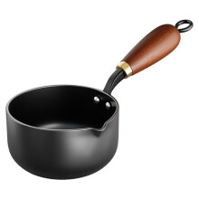 Egg Frying Pan Cast Iron Oil Splashing Pot Uncoated Wooden Handle Omelette Pan Deepened Butter Melting Chocolate