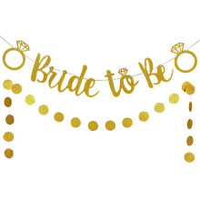Gold Glitter Bride to Be Banner 1 Pack