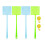 Fly Swatter Plastic Heavy Duty Long Handle Green 6