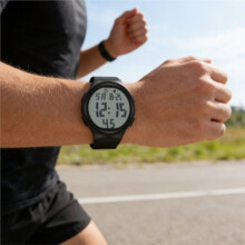1 Stück Herren-Schüleruhr, Modische, Wasserdichte Elektronische Uhr mit Nachtlicht, Großes Display, Sportuhr