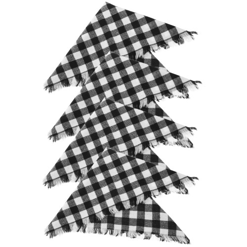 Cotton Plaid Napkins Black and White 4 Pcs 1