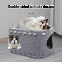 Cat House Foldable Comfortable Pet Supplies Kitten Bed Cave Indoor PetHouse for Inside Outdoor Winter Home