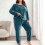 Women's Flannel Pajama Set Long Sleeve Plus Size 1