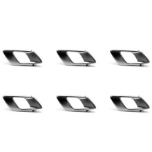 6X Poignée Intérieure de Porte Intérieure de Voiture Droite pour Ranger 2012-2021 Everest 2015-2021 BT50 2012-2019 Gris Argent
