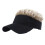 Sun Visor Cap with Fake Spiked Hair Adjustable Baseball Hat 1
