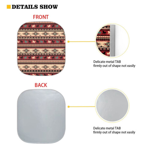 Aztec Geometric Car Sunshade Universal Fit 2-Pack 1