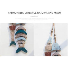 Wooden Fish Decor Hanging Fish Hand Carved Fish Wall Decor for Nautical Theme Beach Theme Lake House Hanging Ornament A