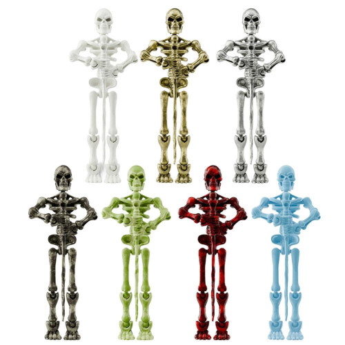 Skelett Actionfigur 3D-utskriven Posebar 7-pack 2