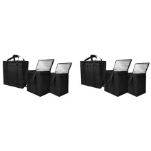6 Pack Isolé Sac Réutilisable de Livraison de Nourriture de Sac D'épicerie avec la Double Tirette