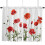 Red Corn Poppy Flower Curtains 2-Pack 5