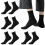 Men's Ankle Socks Mesh Breathable Black White 6-Pack 3