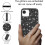iPhone16e Glitter Stötsäkert Skal Svart TPU/PC 3