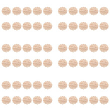 60Pcs Unpainted Round Flower Pattern Wood Carved Applique Frame Onlay Cabinet Furniture Decoration 6cm