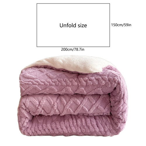 Lambskin Throw Blanket Soft Double-Layer Warm Washable 2