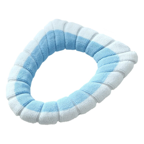Ensemble de housse de siège de toilette tricotée, chaude, épaisse et extensible 1