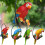 Weatherproof Resin Parakeet Tree Ornament 1 piece 8