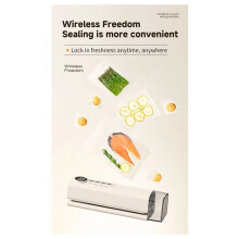 Vacuum Sealer Digital Display Strong Suction Easy to Use Multi-Purpose Heat Sealer Rechargeable Food Bag Sealer
