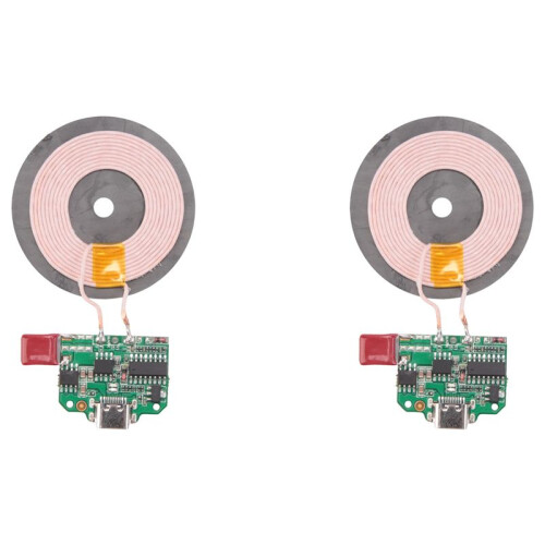 2X 15W Fast Wireless Charger Module Transmitter with Box PCBA Circuit Board Coil DIY Type-C Port