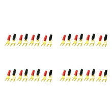 32 Pièces Séries/16 Paires "Y" "U" Spade Connecteurs Banane Plaqué Or Sans Soudure Fourche Haut-Parleur Adaptateur de Prise Banane
