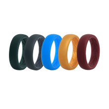 Silicone Wedding Rings for Women 5.4mm Size 8 Pack of 5