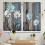 Teal Daisy Floral Kitchen Curtains Rustic Brown 27.5x39 in 2