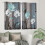 Teal Daisy Floral Kitchen Curtains Rustic Brown 27.5x39 in 4