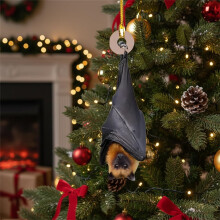 Gothic Bat Ornament Black 3.14 Inch