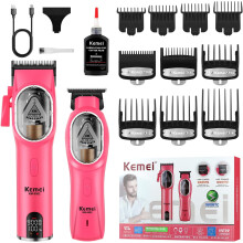 KEMEI Hair Clippers Set Cordless Rechargeable LED Display 1