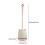 Brosse de toilette rouge à long manche et support 3