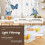 White and Gold Rose Kitchen Curtains 27.5x24 inch 4