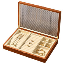 Solid Wood Jewelry Organizer Box Ring Earring Storage Necklace Bracelet Box Multifunctional Display Jewelry OrganizerBox